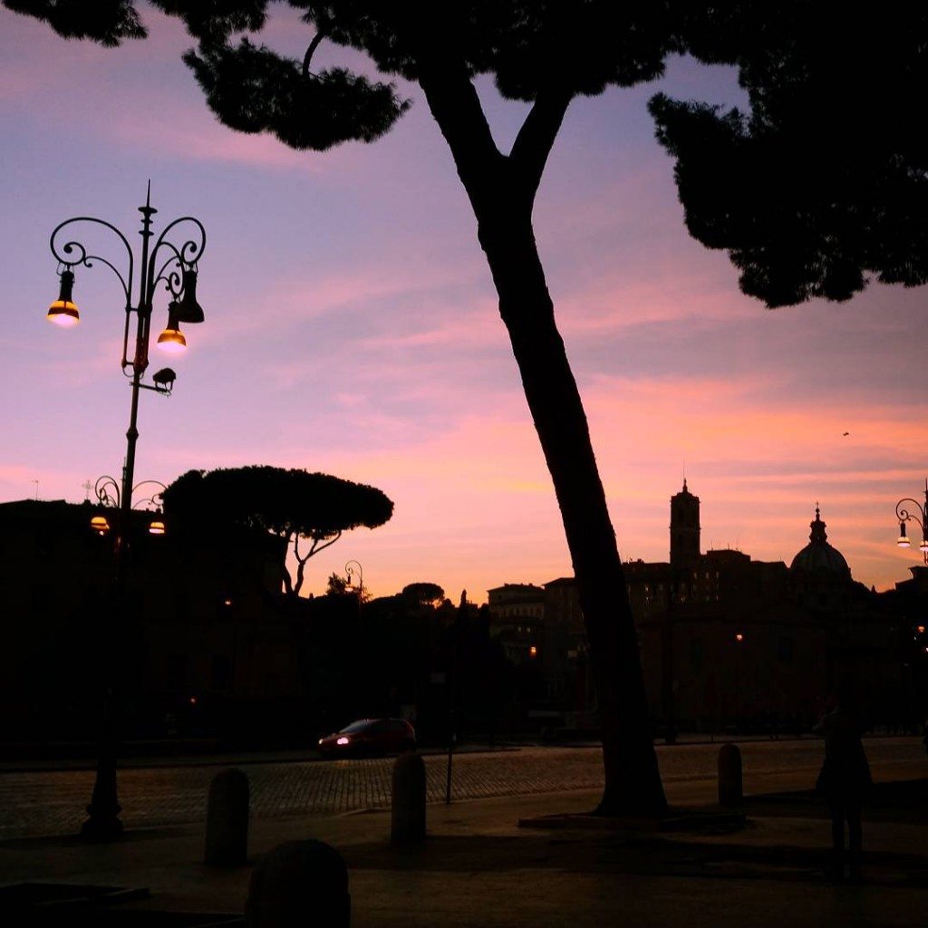 Our view of dusk during our Rome visit