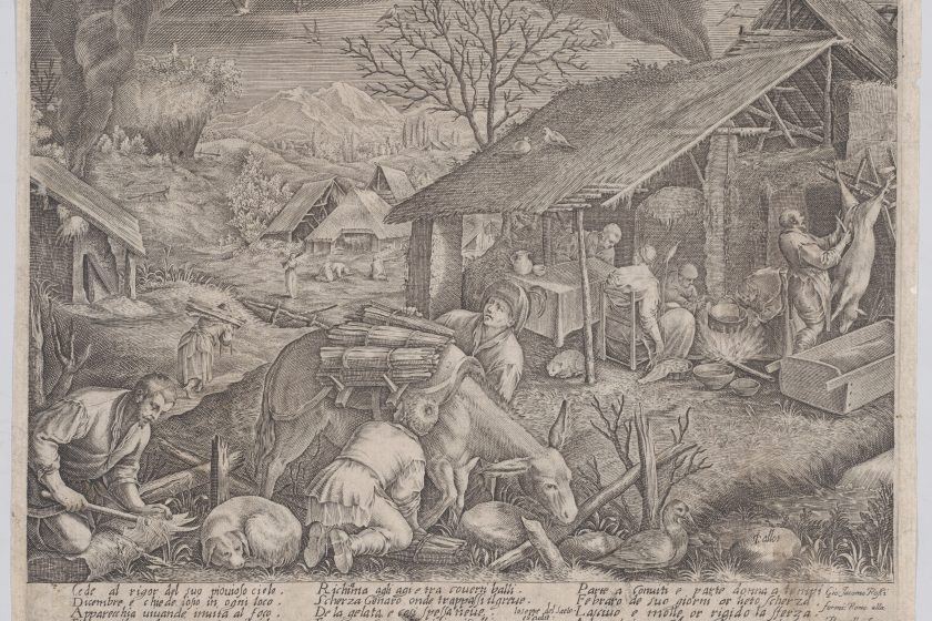 Jacques Callot, L'Hiver (Winter), ca. 1610, Metropolitan Museum of Art. Public Domain.